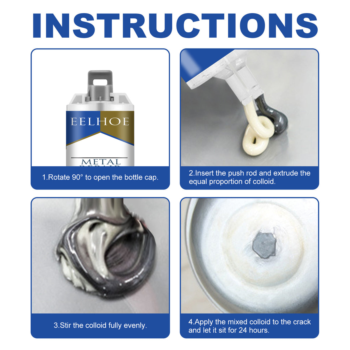 Metal Repair Glue for Cracks, Leaks and High-Heat Repairs