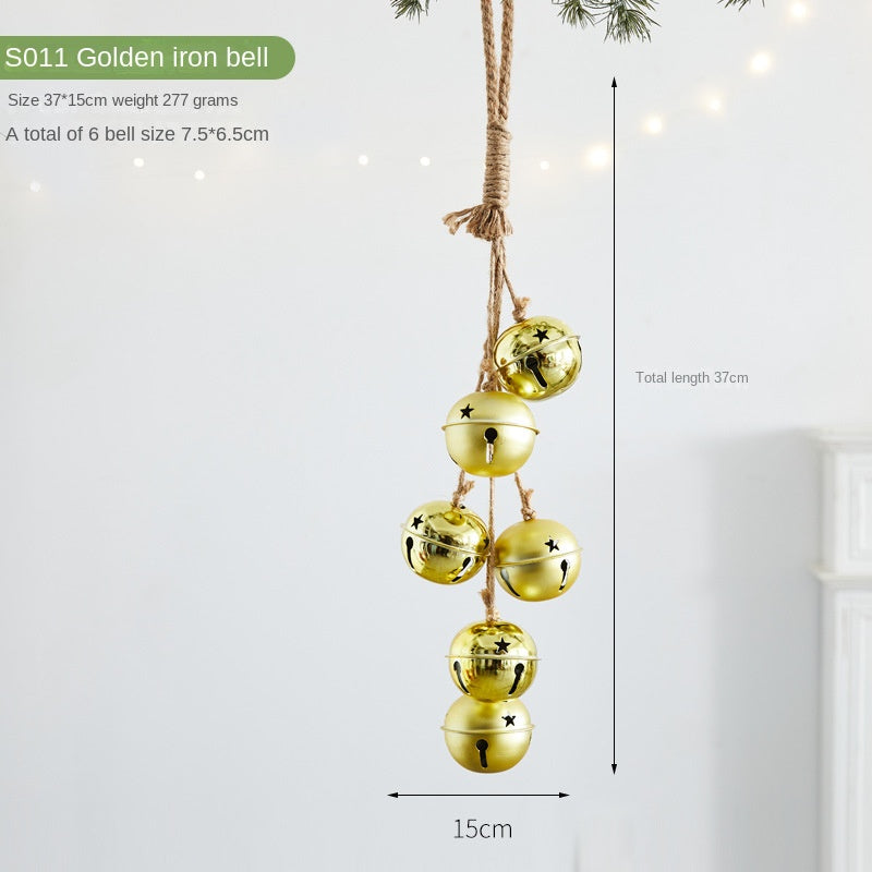 Christmas Bell Hanging Ornaments for Rustic Holiday Charm