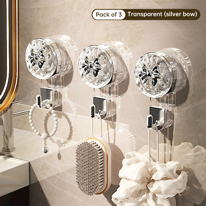 Clear Suction Cup Bathroom Hook, No-Drill Towel Hook