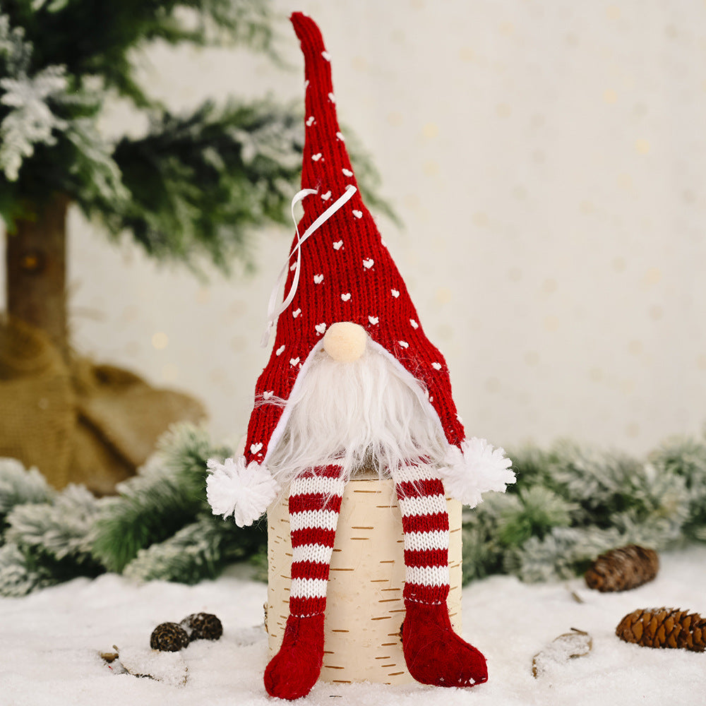 Christmas Gnome Hanging Ornament with Dangling Legs