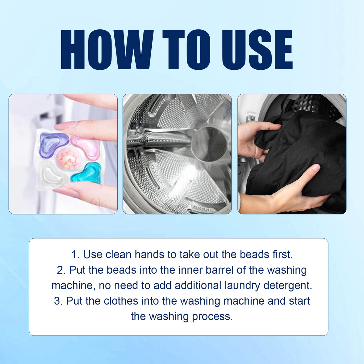 Laundry Detergent Beads for Stain Removal & Freshness