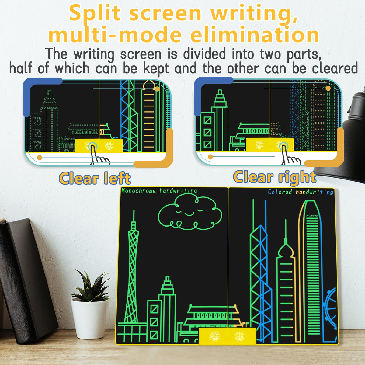 15-Inch LCD Writing Tablet With Split-Screen Notes