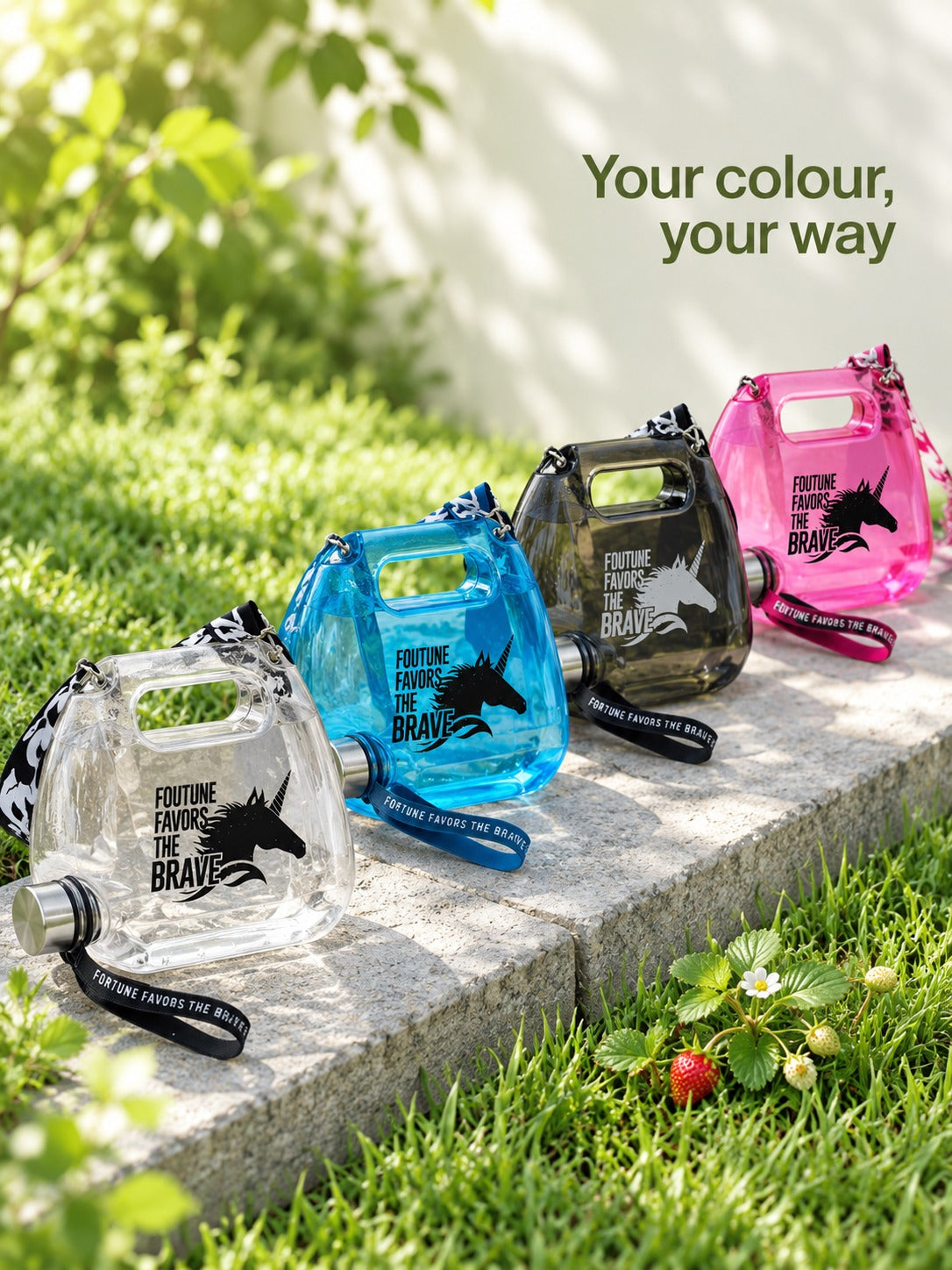 1500ml Large Hiking Water Bottle With Handle and Strap