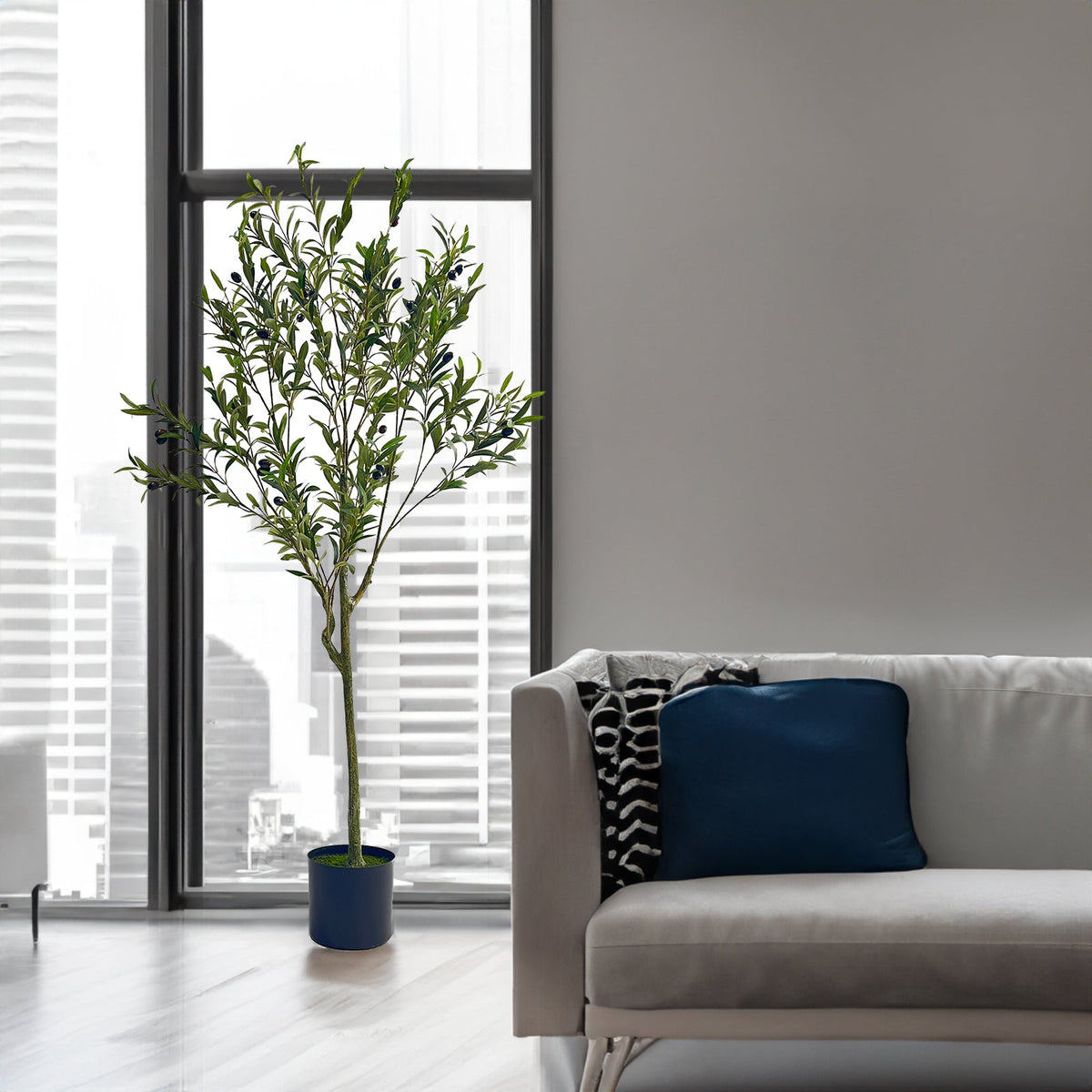 150cm Artificial Olive Tree, Low-Maintenance Indoor Decor