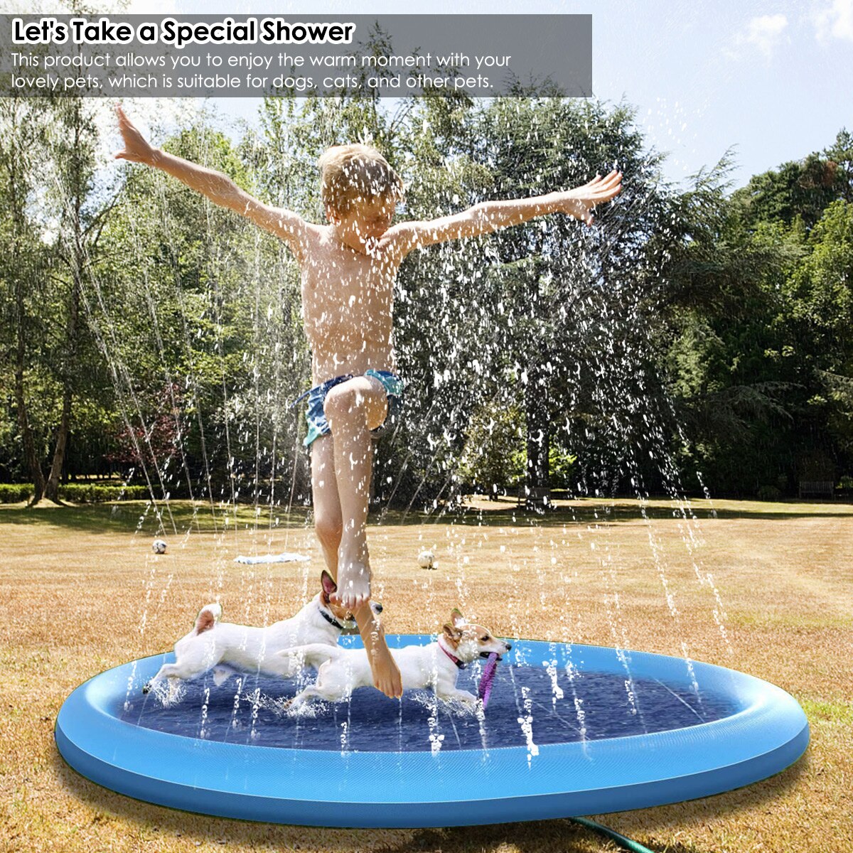 150cm Water Sprinkler Splash Pad for Backyard Play