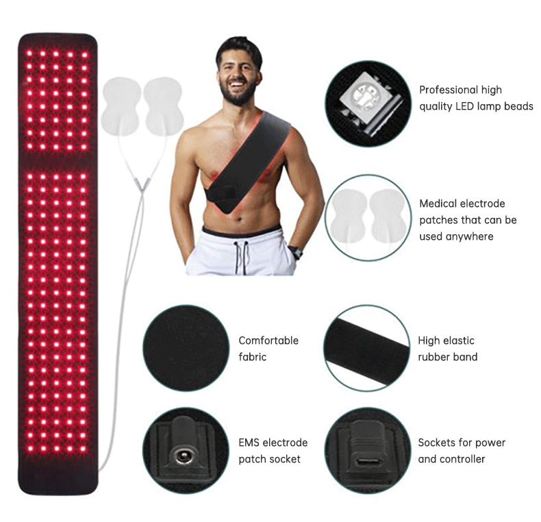 Red Light Therapy Foot & Leg Wrap with EMS Pulse Mode
