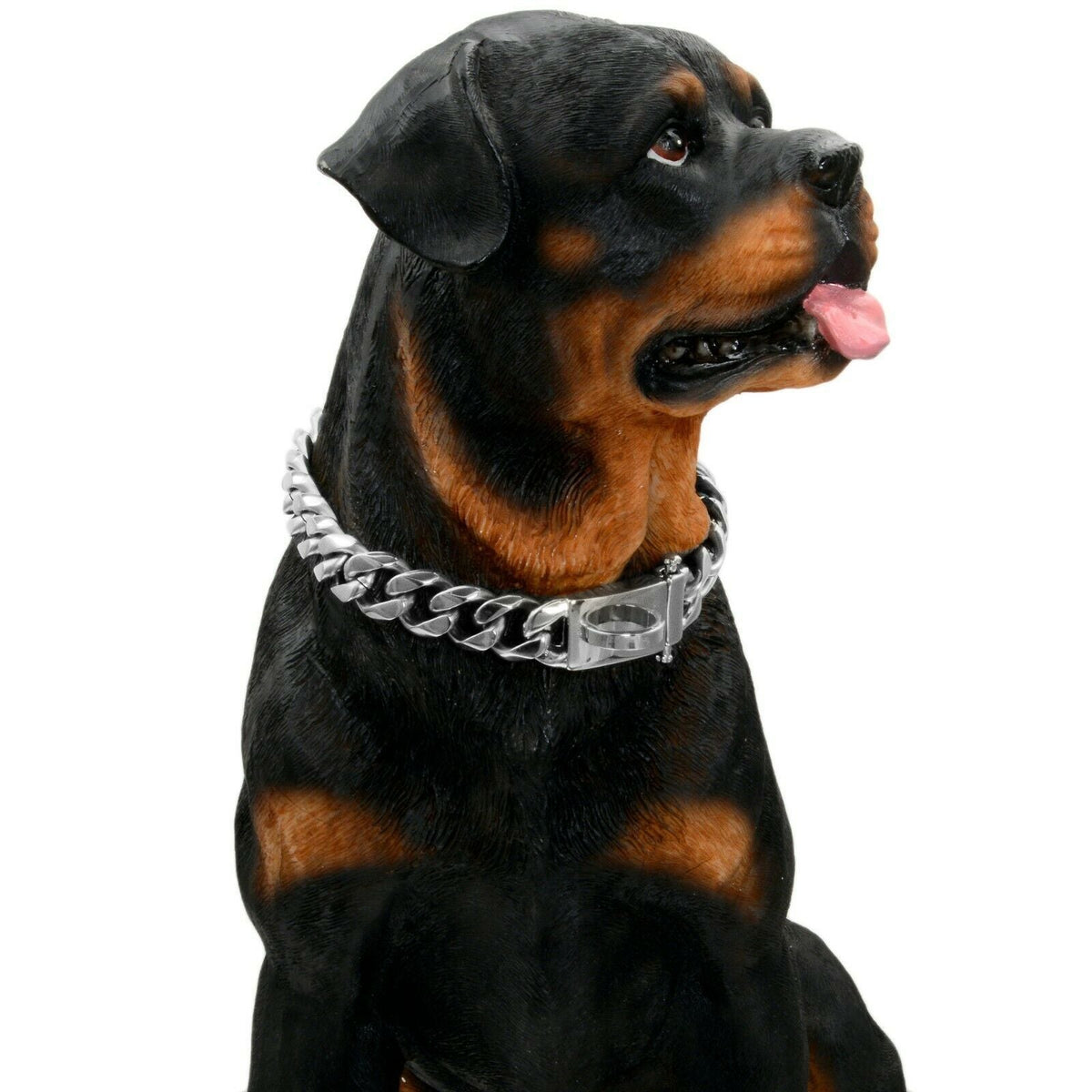 15mm Gold Dog Chain Collar for a Bold Luxury Look