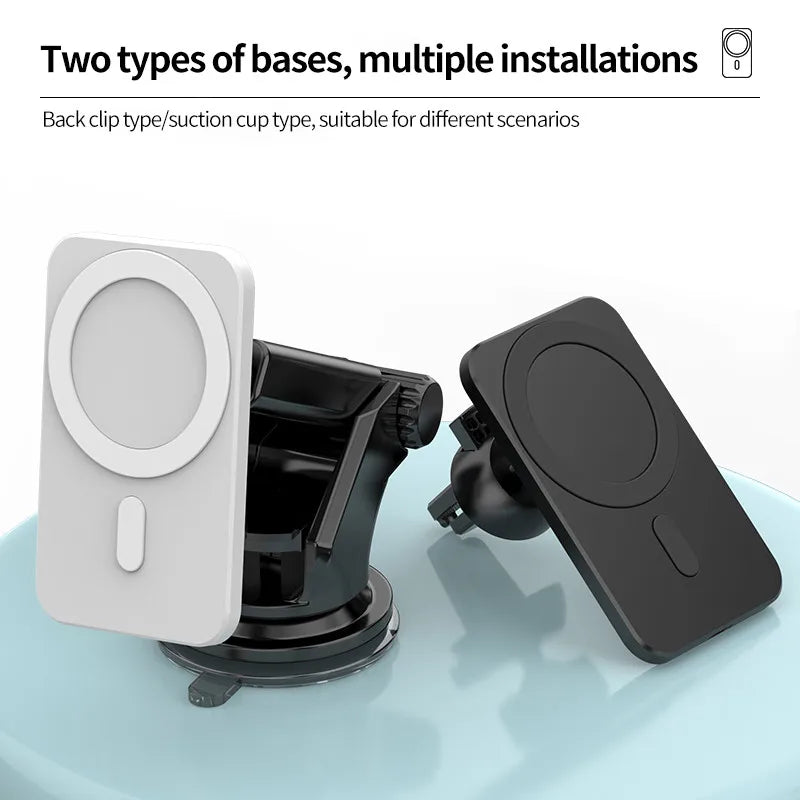 Magnetic Car Wireless Charger for iPhone 12 Vent Mount