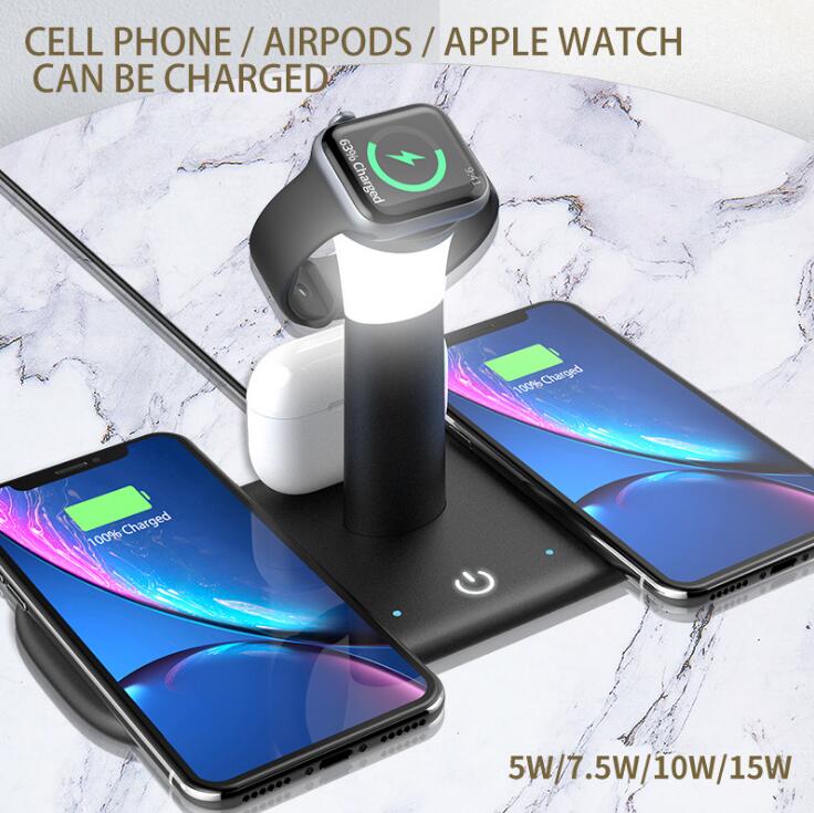 15W Wireless Charging Stand for iPhone, Watch & AirPods
