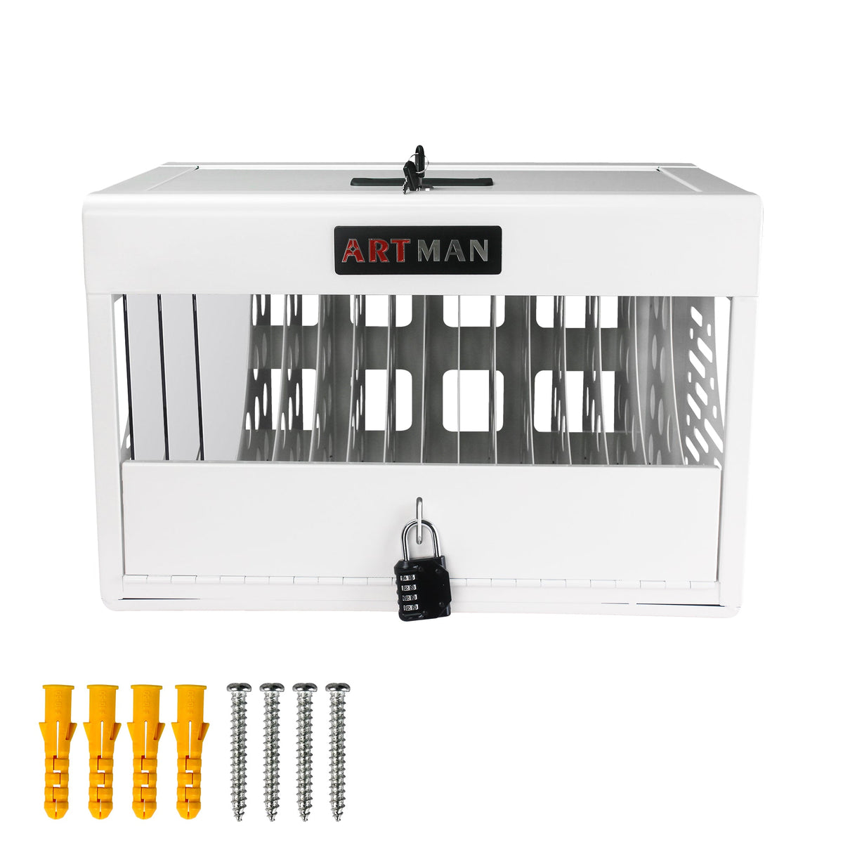 16 Bay Laptop Charging Cabinet with Lock for Schools