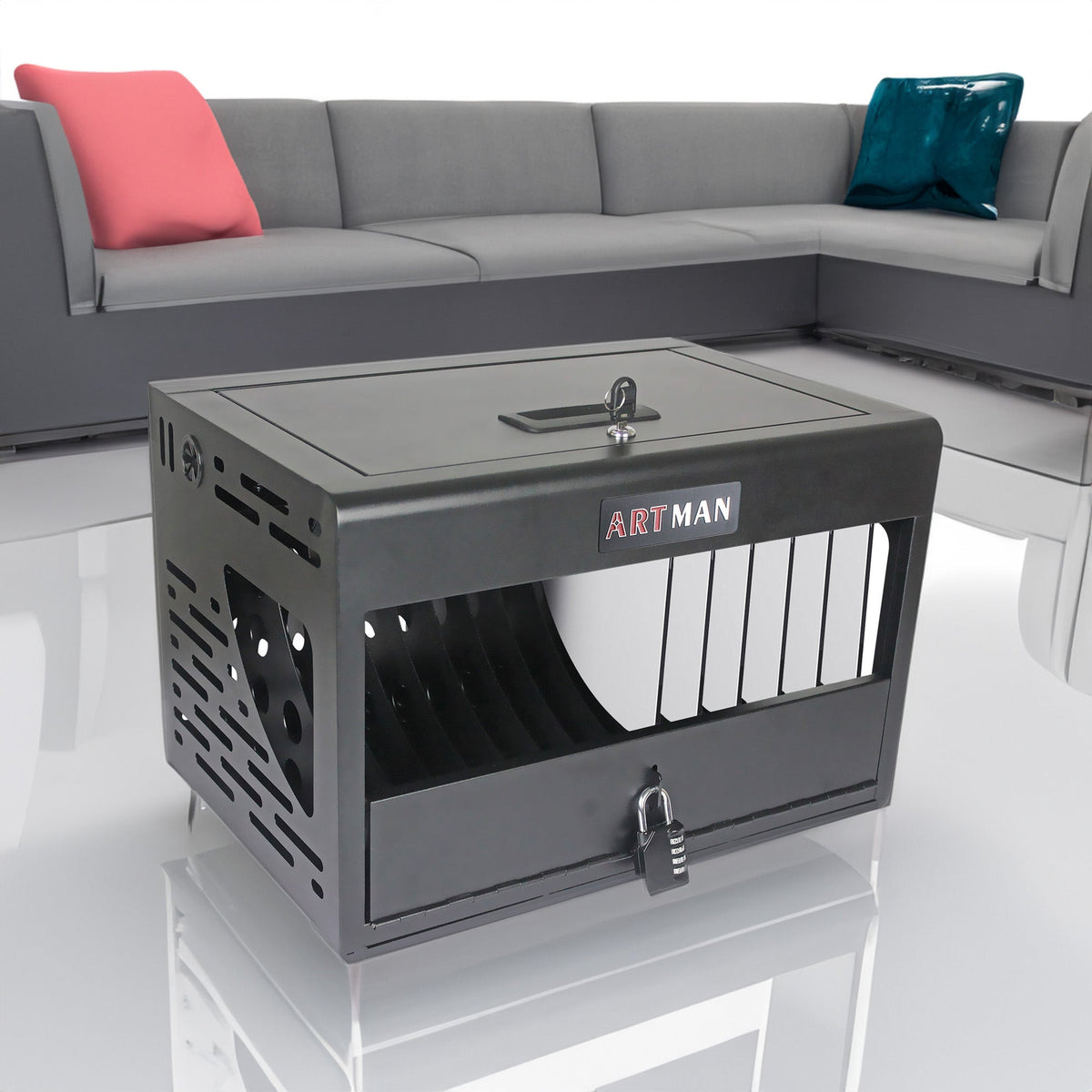16 Bay Laptop Charging Cabinet with Lock for Schools
