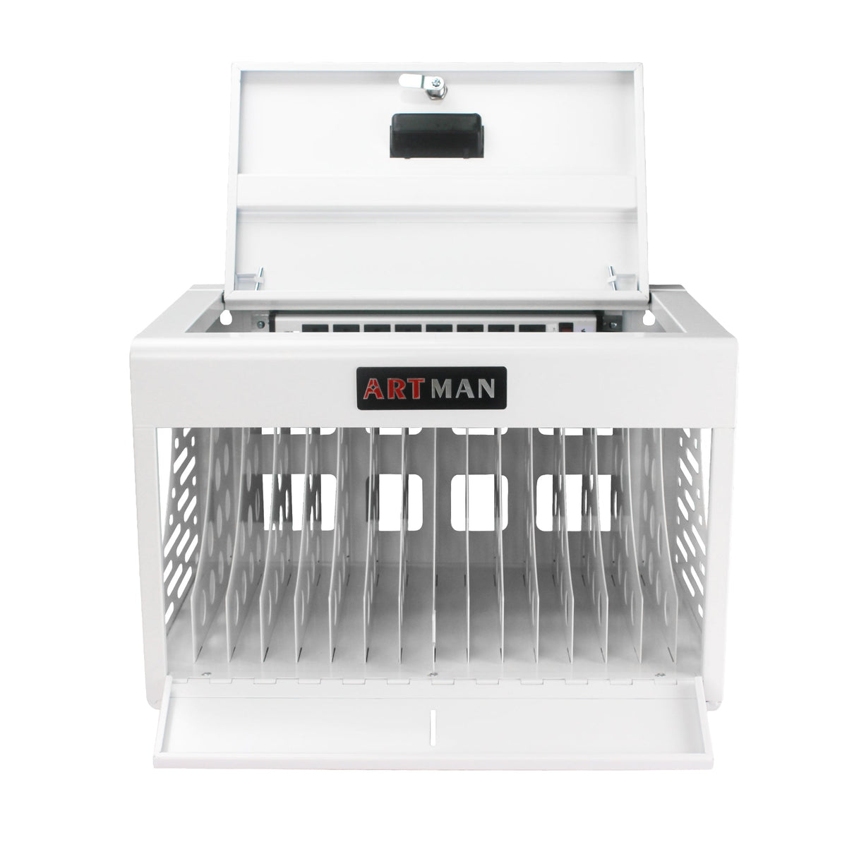 16 Bay Laptop Charging Cabinet with Lock for Schools
