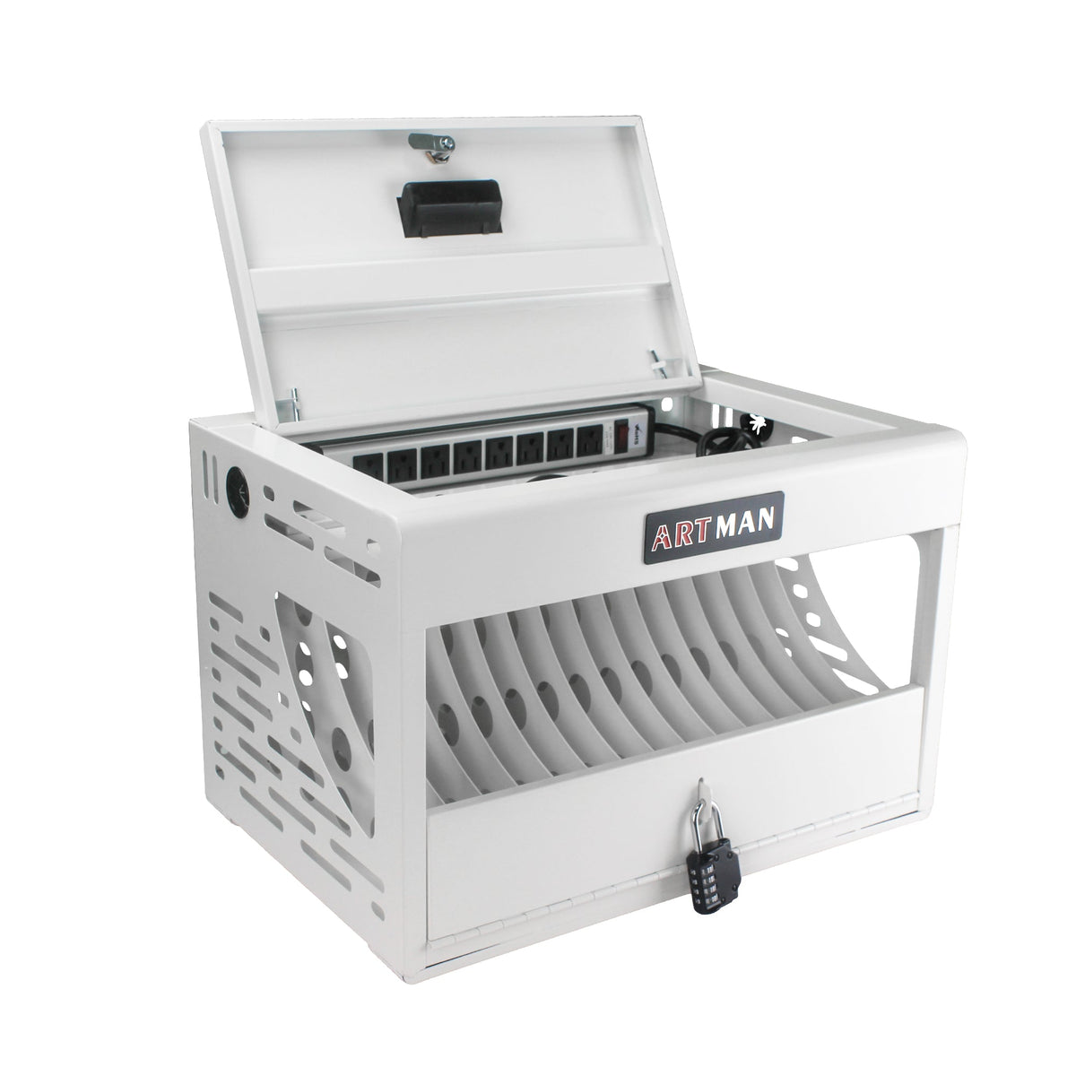 16 Bay Laptop Charging Cabinet with Lock for Schools