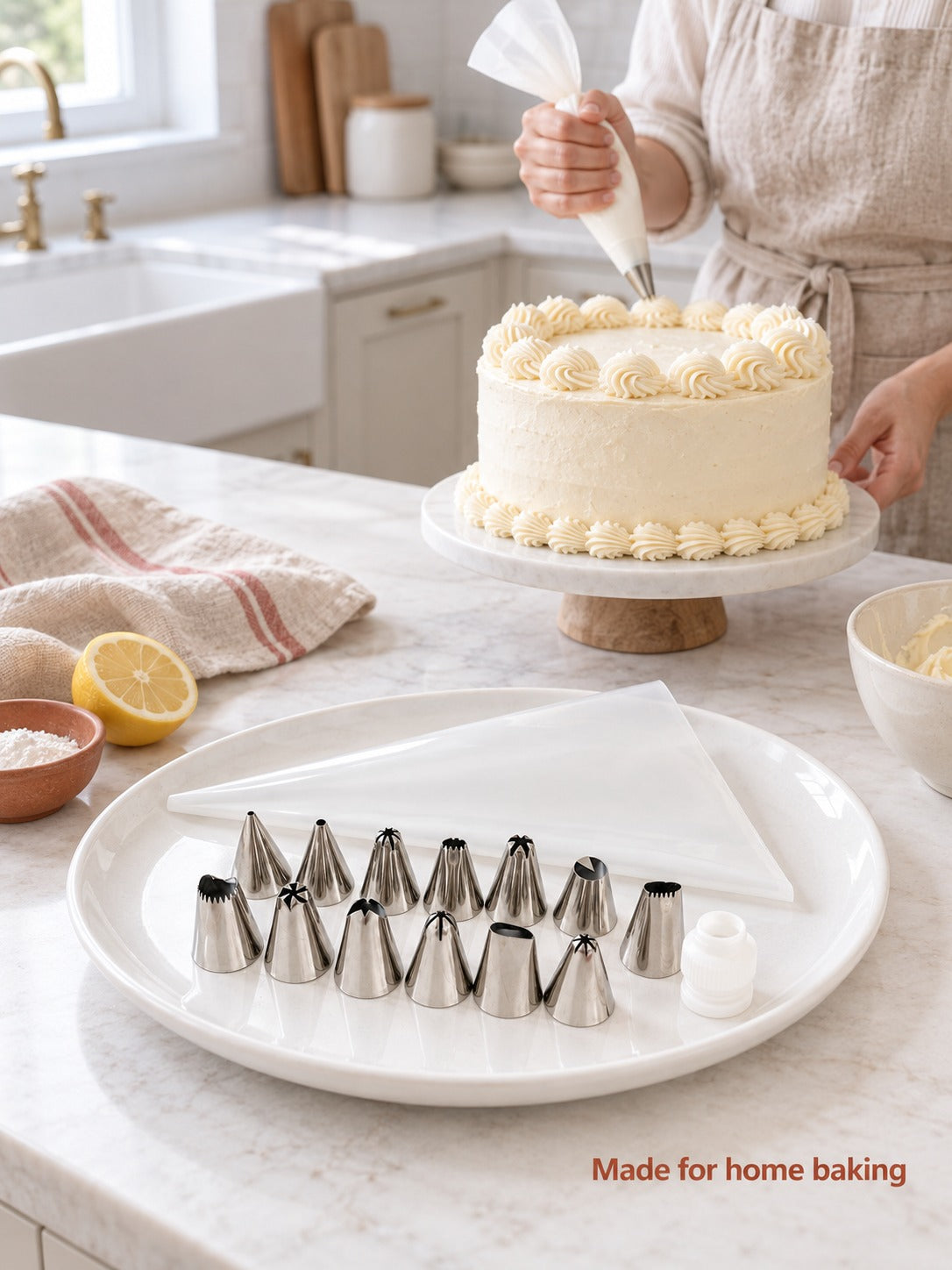 16-Piece Piping Tip Set for Cake Decorating at Home