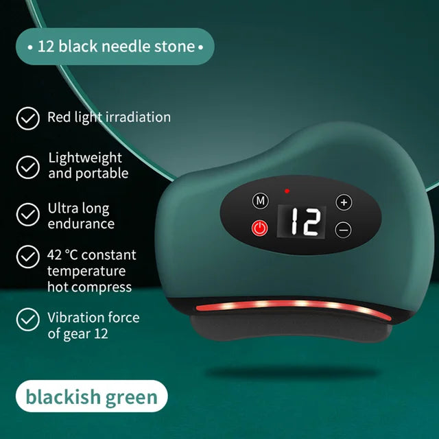 Guasha Heated Stone Face Massager — Lift & Firm Skin