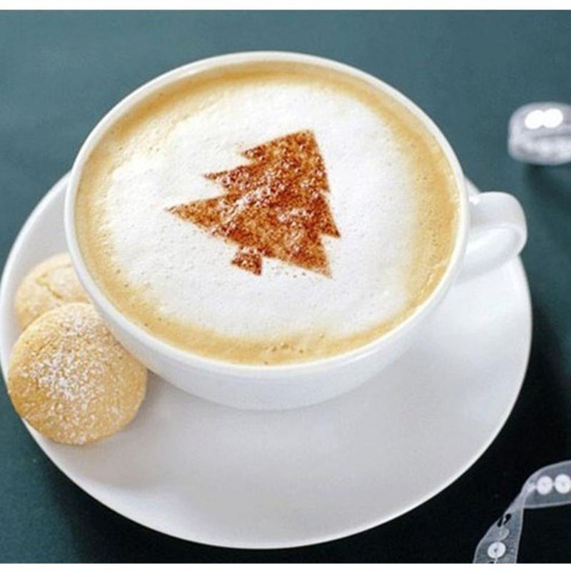 Latte Art Stencils Set: 16 Reusable Coffee Templates