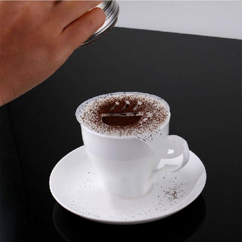 Latte Art Stencils Set: 16 Reusable Coffee Templates