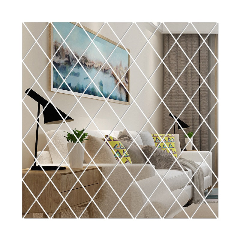 3D Acrylic Wall Mirror Stickers for Brighter Rooms