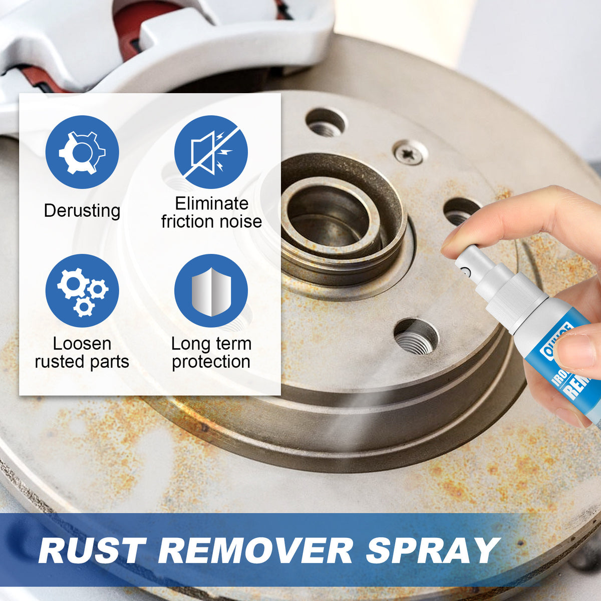 Automotive Rust Remover Spray for Iron Powder Cleaning