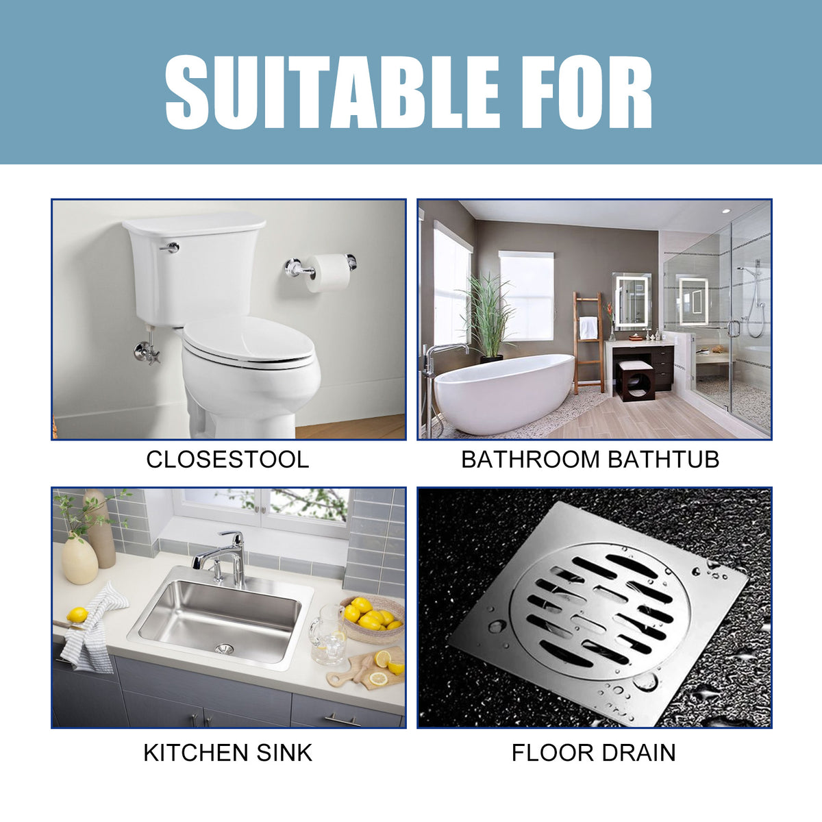 Drain Unclogger Powder for Household Pipe Blockages