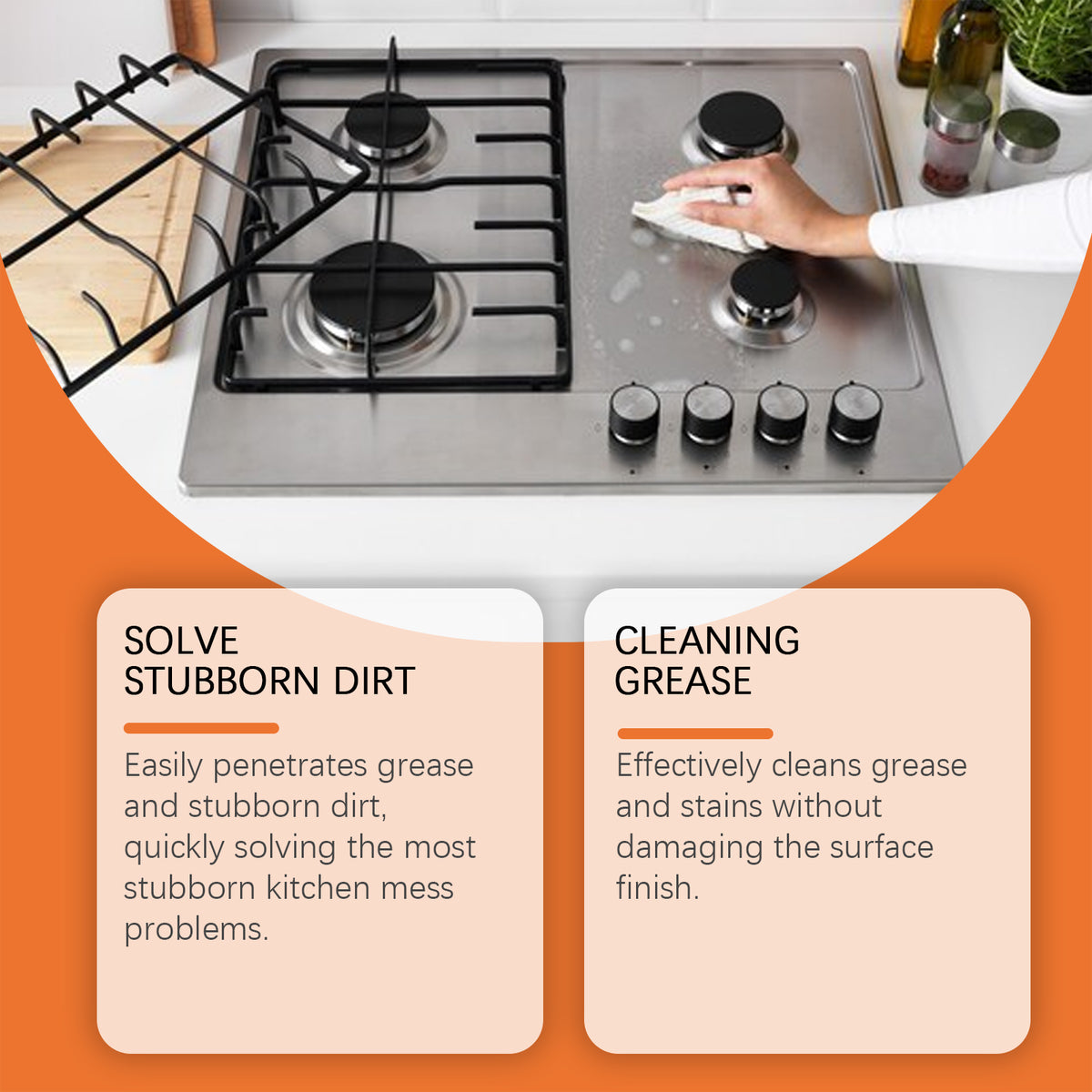 Kitchen Grease Cleaner for Fast, Easy Cooktop Cleaning