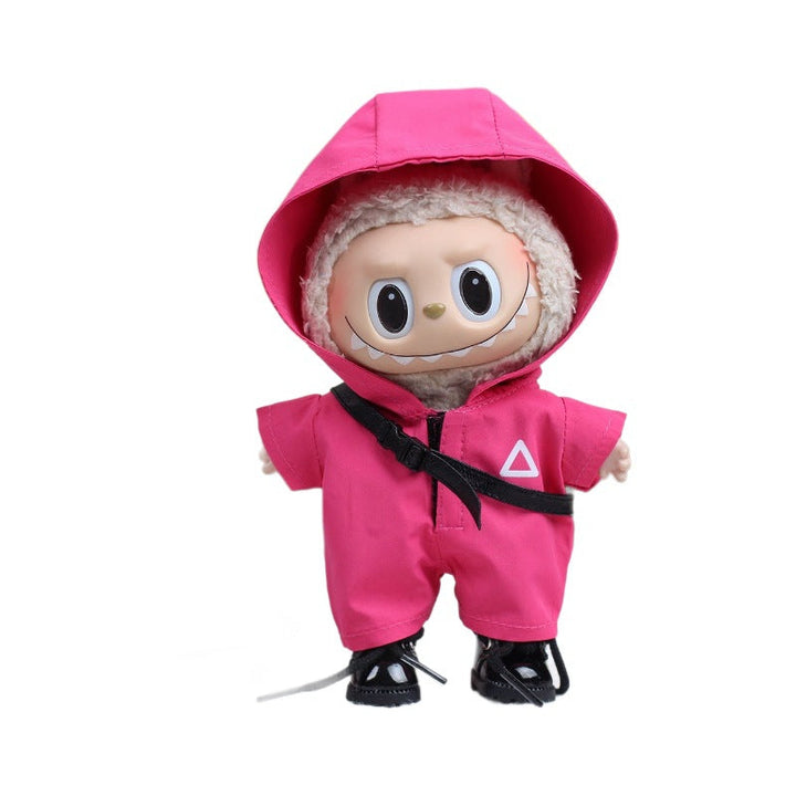 Labrador Macaron Doll Hoodie Outfit - Pink Streetwear Set