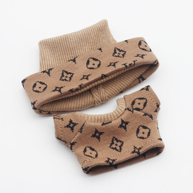 Labubu Doll Clothes & Matching Knitted Hats, 10cm-17cm