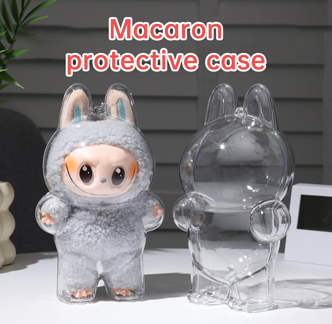17cm Labubu Protector Case for Dressed Figures Display