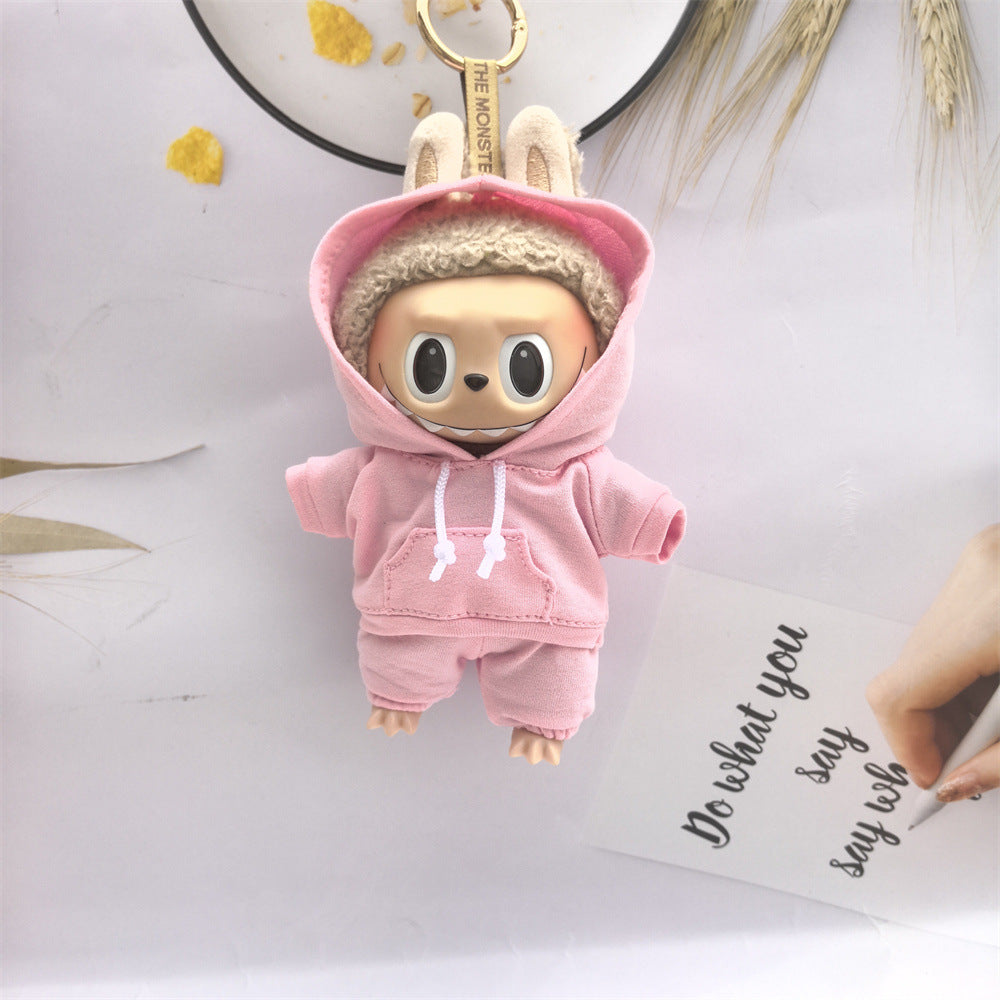17cm Labubu Doll Outfit Set for Cozy Streetwear Style