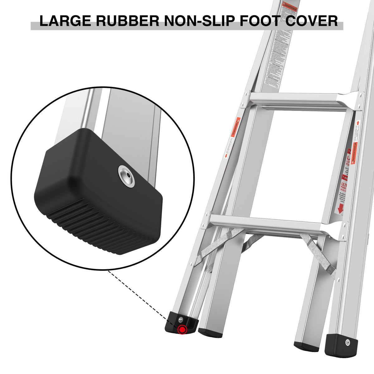 17 ft Multi-Position Aluminum Ladder: A-Frame & Straight