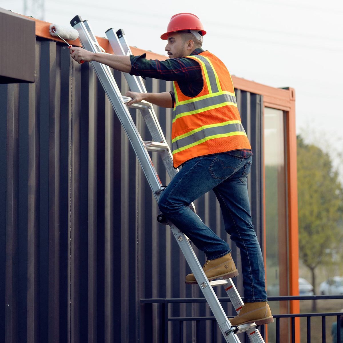 17 ft Multi-Position Aluminum Ladder: A-Frame & Straight