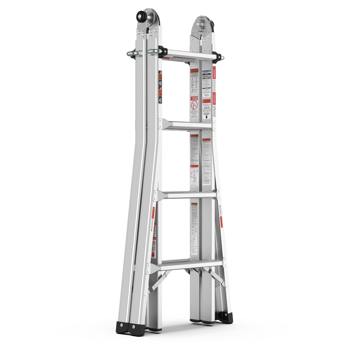 17 ft Multi-Position Aluminum Ladder: A-Frame & Straight