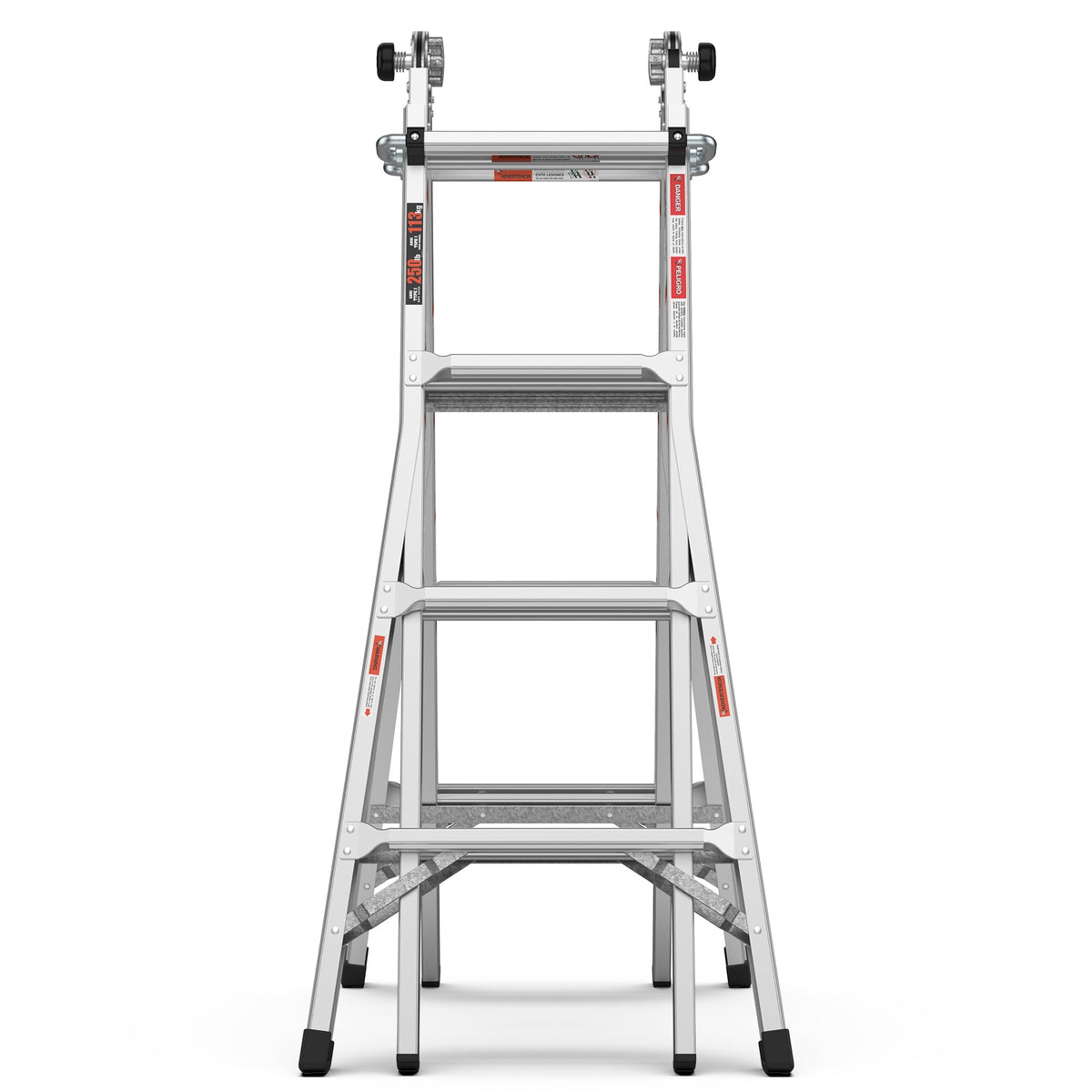 17 ft Multi-Position Aluminum Ladder: A-Frame & Straight