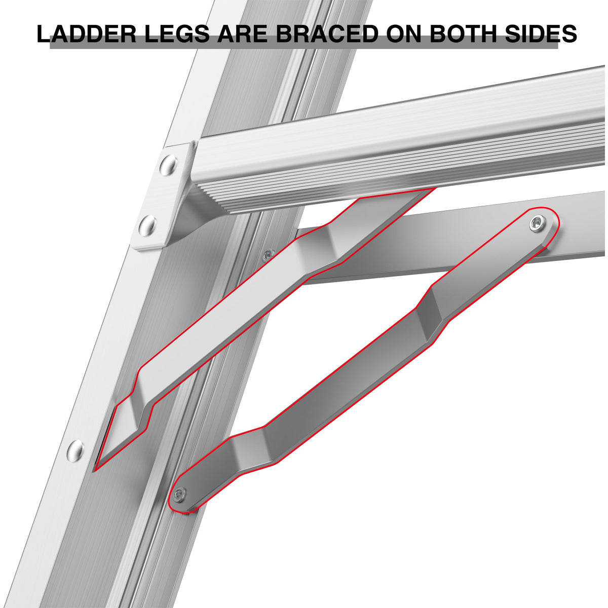 17 ft Multi-Position Aluminum Ladder: A-Frame & Straight