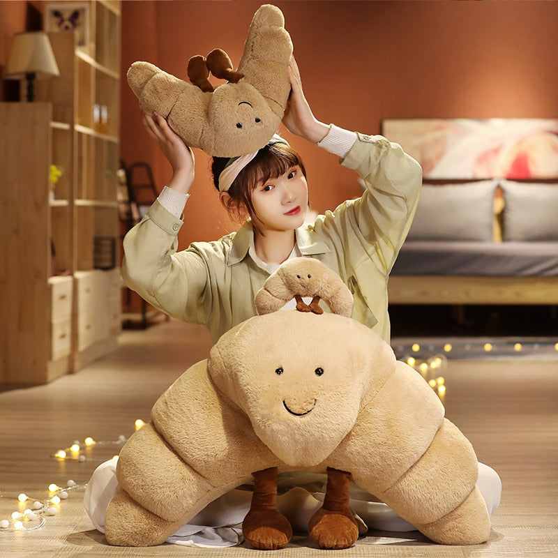 Croissant Plush Pillow for Cozy Cuddles and Decor