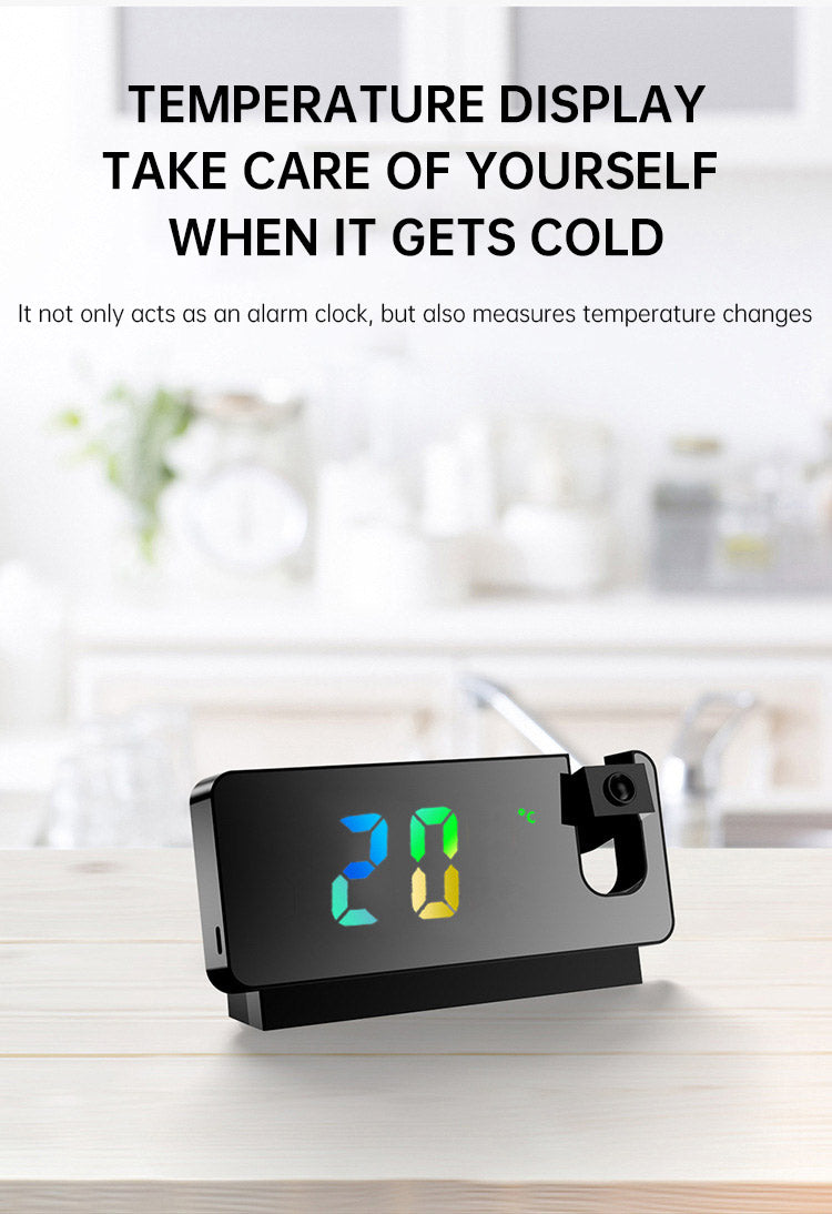Digital Projection Alarm Clock With 180° Visibility