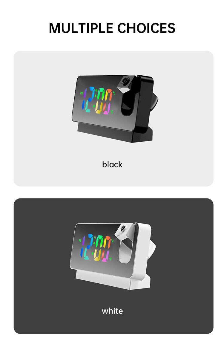Digital Projection Alarm Clock With 180° Visibility