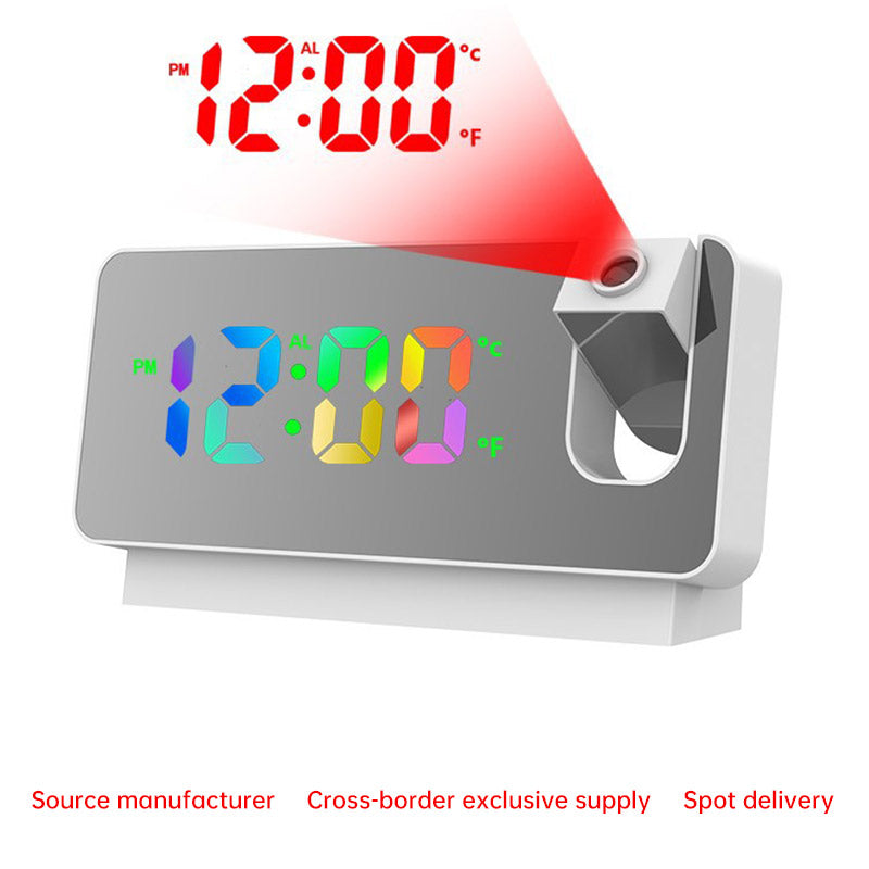 Digital Projection Alarm Clock With 180° Visibility