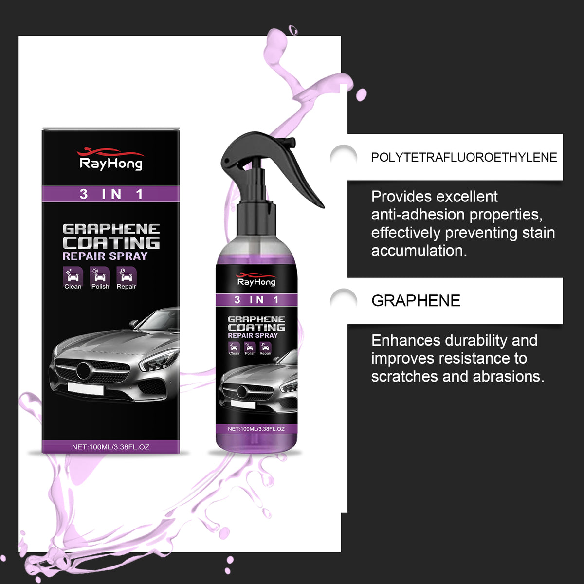 Graphene Car Coating Spray for Paint Protection Shine