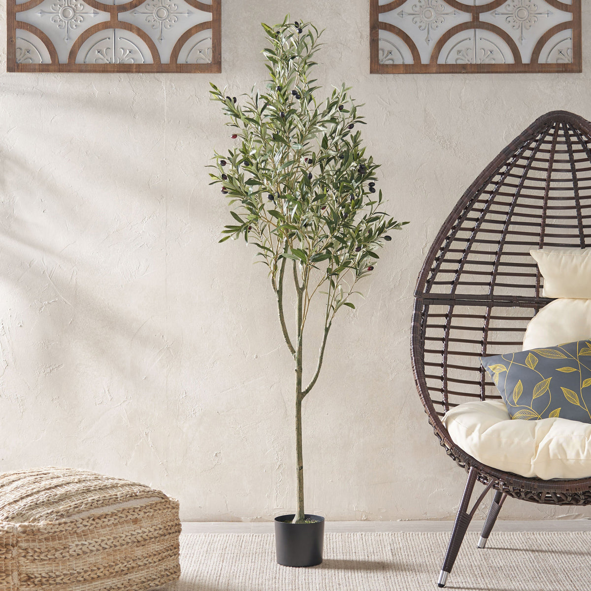 Artificial Olive Tree for Living Room: Lifelike, Zero Care