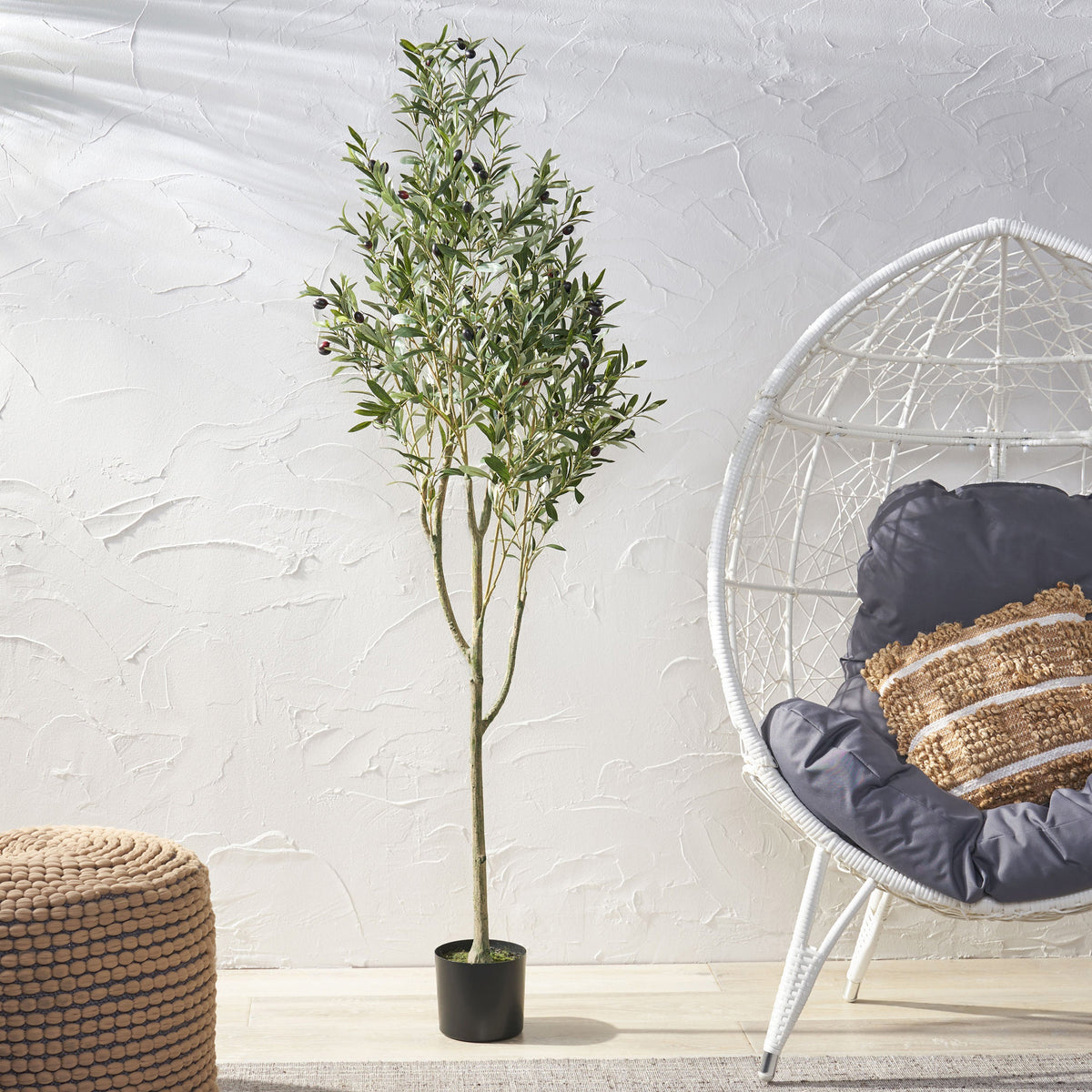 Artificial Olive Tree for Living Room: Lifelike, Zero Care