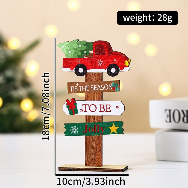 Mini Wooden Christmas Tree Decor for Small Spaces