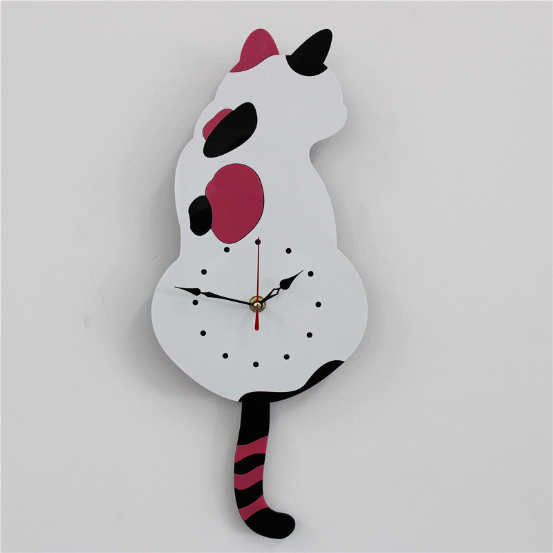 Cat-Shaped Wall Clock for Playful Children’s Decor