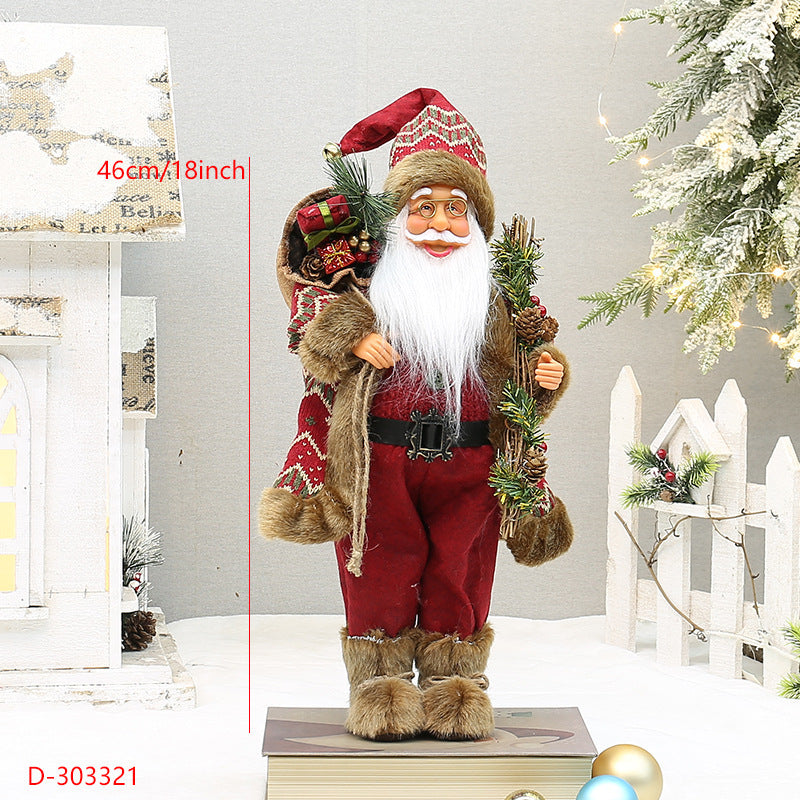 18-Inch Santa Christmas Decoration for Cozy Holiday Charm