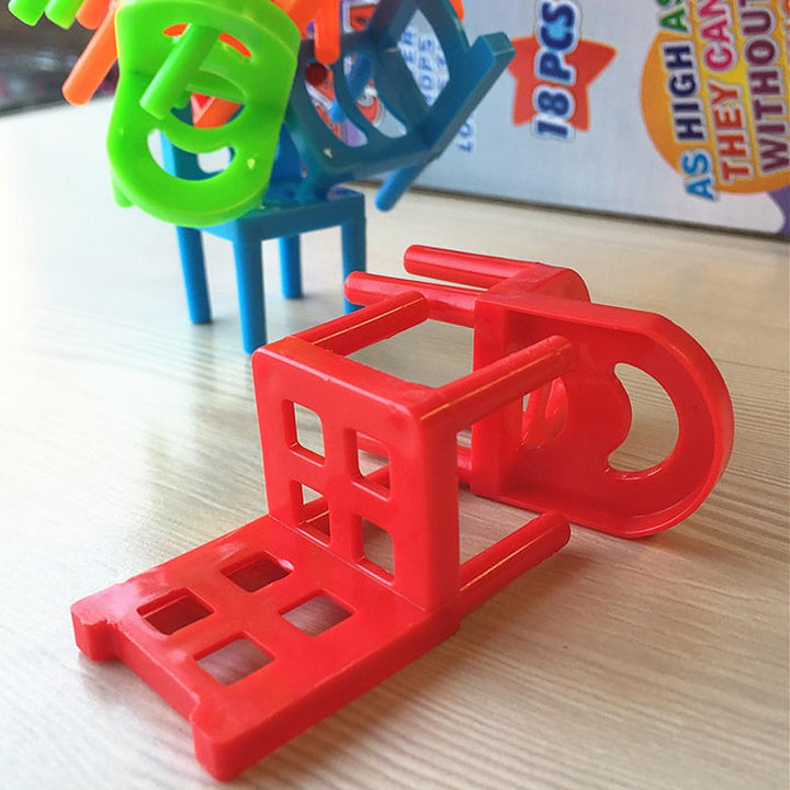 Balance Chair Stacking Game for Kids, 18-Piece Fun