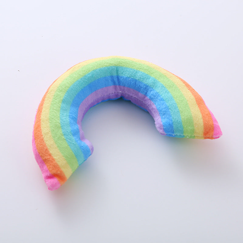 Rainbow Catnip Cat Toy Set for Indoor Play and Cuddles
