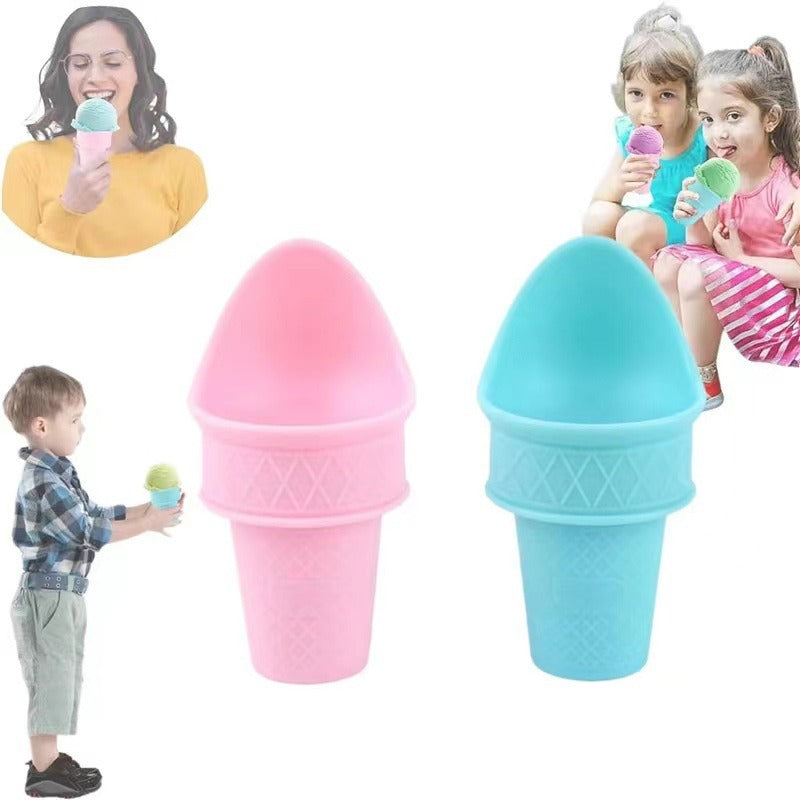 Silicone Ice Cream Scoop Cone That Stands Up for Kids