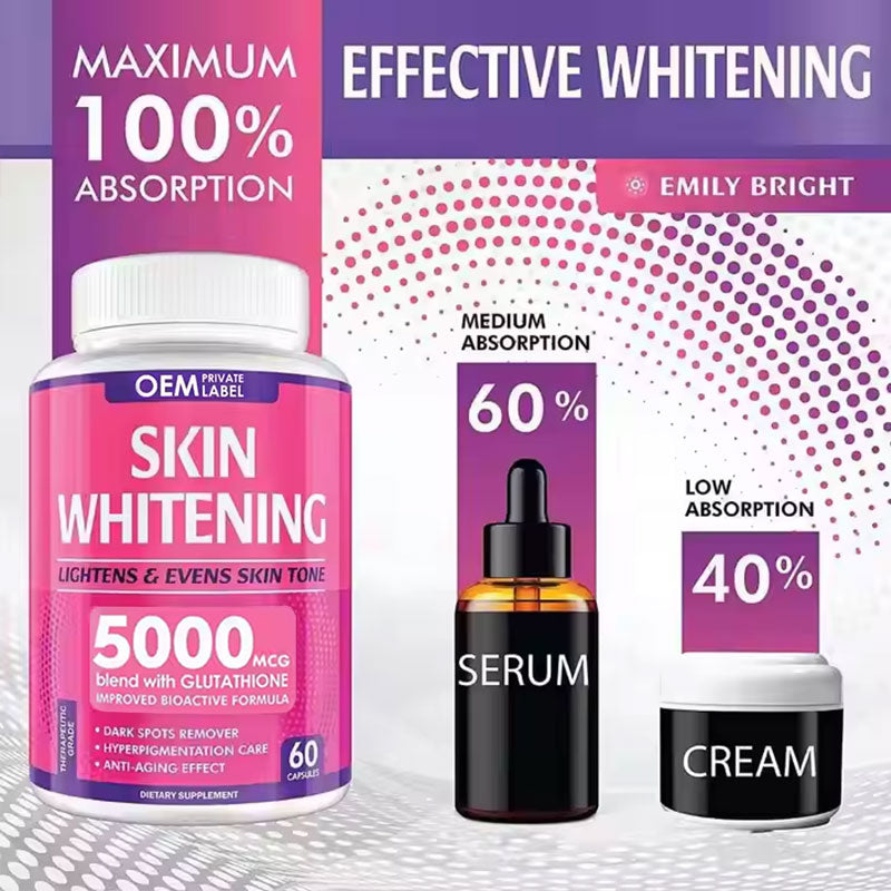 Glutathione Skin Lightening Pills — Even Tone & Spot Removal