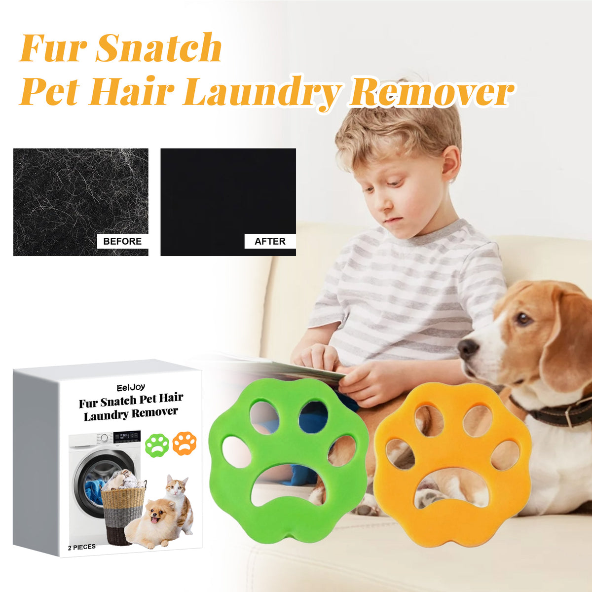 Pet Hair Laundry Remover for Cleaner Clothes at Home