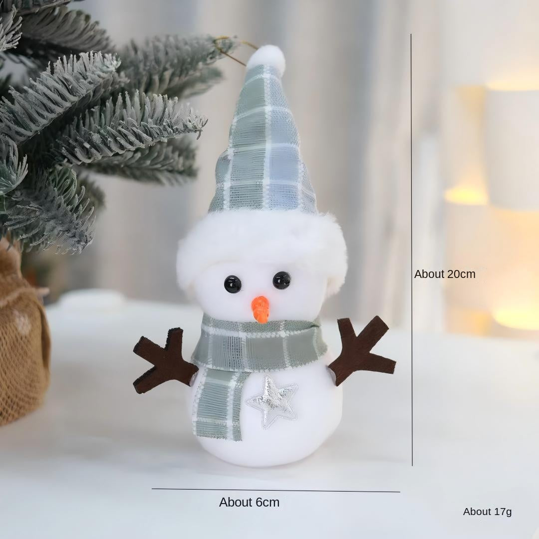 Christmas Plaid Snowman Ornaments for Festive Cheer